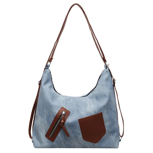 Retro capacious demi-season one-shoulder bag