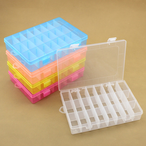 Detachable small 24-grid plastic box jewelry accessories box electronic components packaging box parts storage box