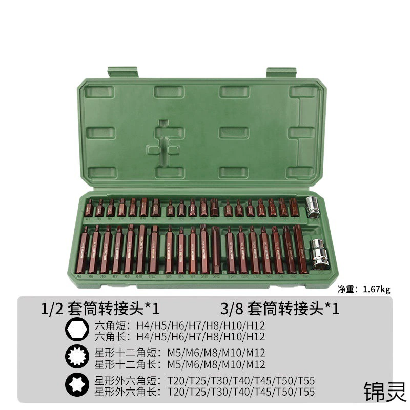 Set, screwdriver, hexagonal protective corner covers, 40 pieces