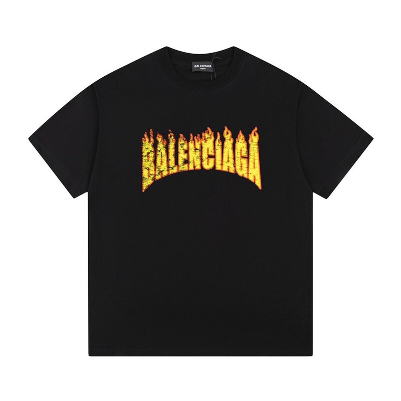 パリハイバージョンBファミリーTシャツ25s春夏新作ヘビーコットンラウンドネック半袖Tカジュアル万能男女同型|undefined