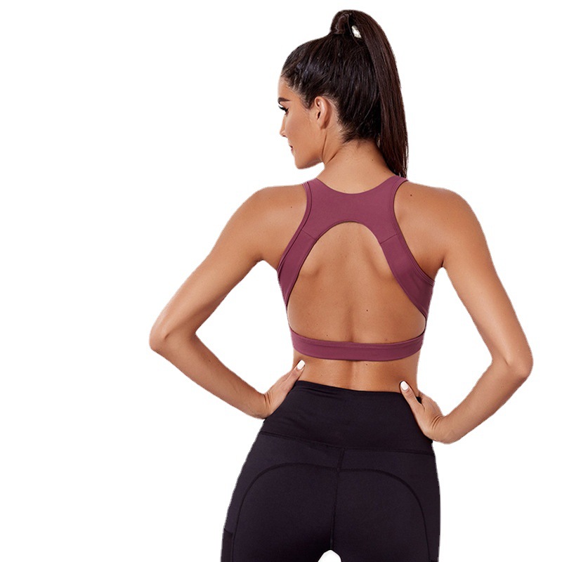 YWBIN transfronteriza de alta resistencia transpirable ropa interior deportiva a prueba de golpes sujetador push-up de las mujeres Running yoga belleza espalda chaleco