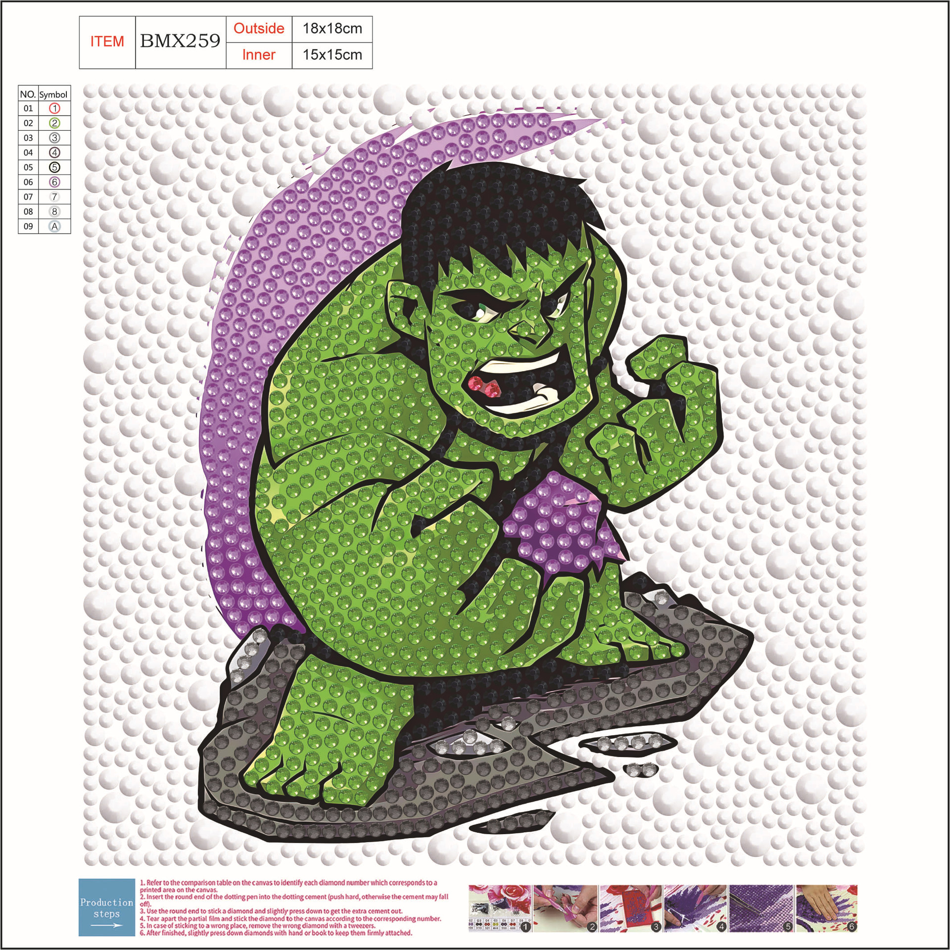 Nuevo kit creativo de pintura de diamantes DIY para niños, diseño de panda de dibujos animados, juguete de niña, pegatinas bonitas, pintura de diamantes completa, transfronterizo