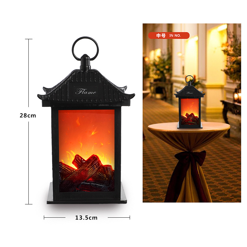Amazonas Nueva simulación de fuego de carbono llama lámpara LED retro moda artesanía chimenea viento lámpara creativa decoración Decoración