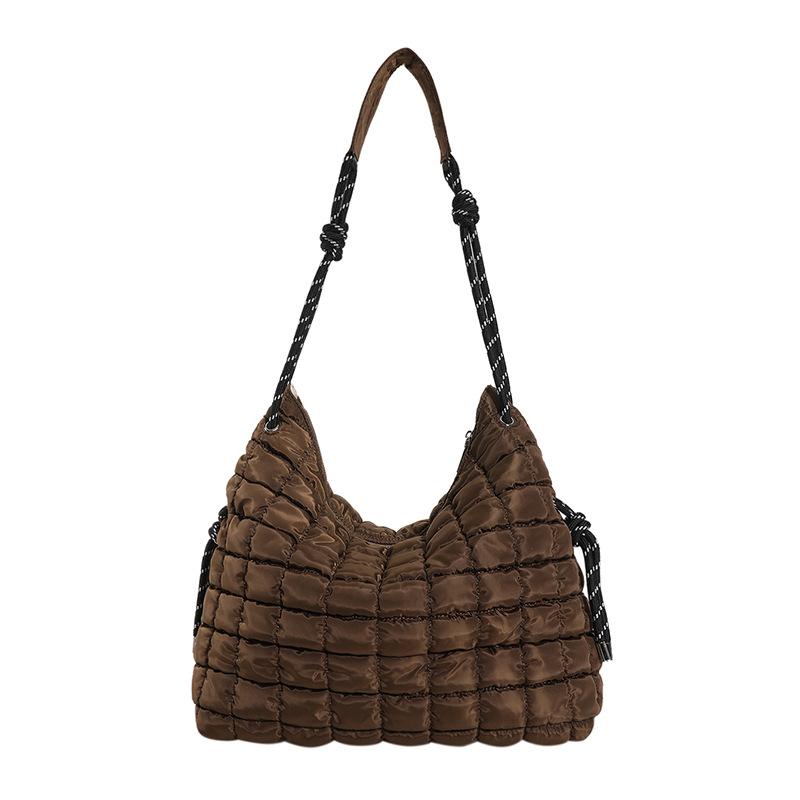 Bolsa de gran capacidad para mujeres 2023 nuevo ligero abajo plisado hombro nube bolsa simple perezoso crossbody bolsa