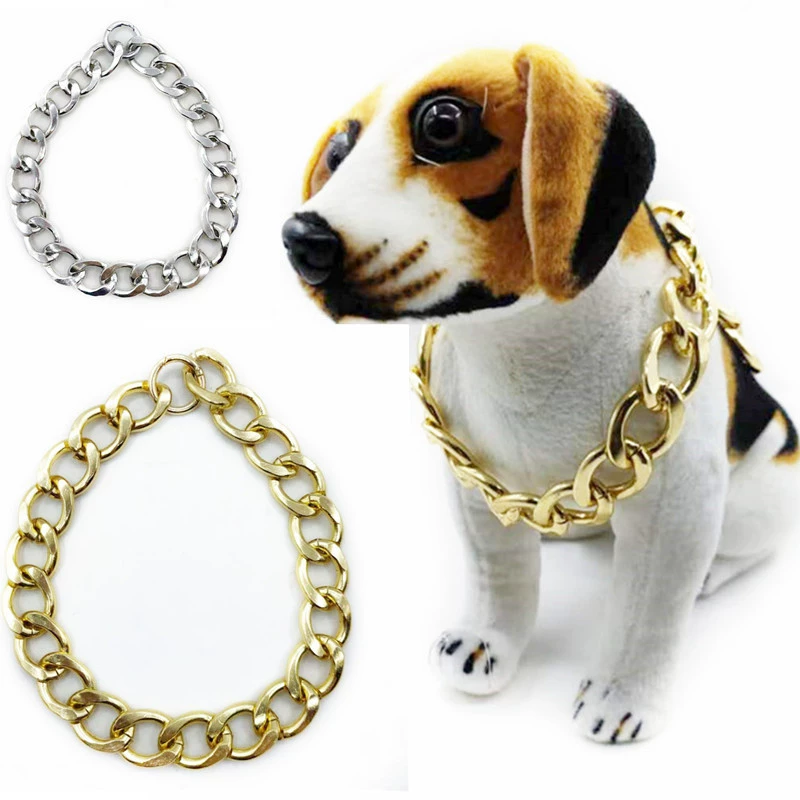 Производители новый большой и средний металлический ошейник для домашних животных метод борьбы Золотой хулиган Лабрадор большая собака P цепочка большая золотая цепочка