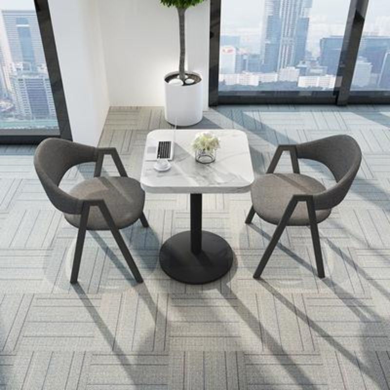 Negotiation Table and Chair Combination Small Apartment Balcony Small Square Reception Table Simple Casual Coffee Milk Tea Shop Nordic