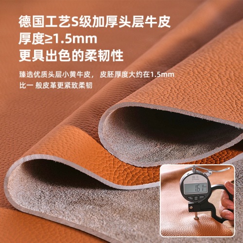 Winter Bear Italian minimalist top-layer cowhide sofa Modern simple living room creamy straight row light luxury leather sofa