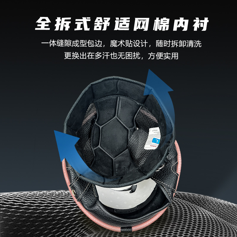 Casco de media cara con certificación 3C para mujer, entrega directa de fábrica de cascos de motocicleta, casco de motocicleta estilo japonés, casco de seguridad para vehículos eléctricos de verano, ligero