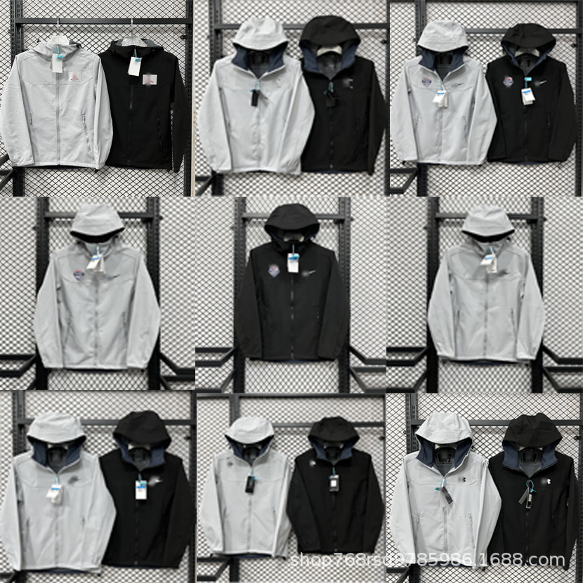 2025 Autumn New Men's and Women's Outdoor Windproof Soft Shell Jacket Single Layer Zipper Thin Jacket Dropshipping