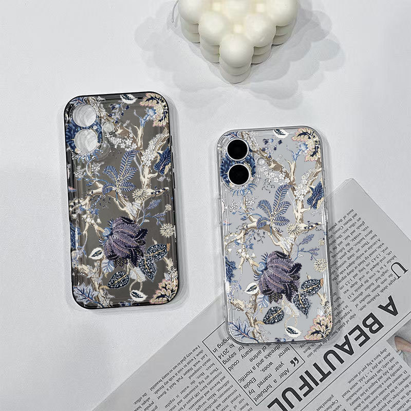 Purple Flowers and Plants Suitable for Apple 17Promax Samsung Galaxy S25Ultra Mobile Phone Case Iphone16A73