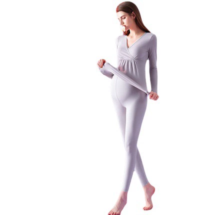 Luxury Thermal underwear, trousers for pregnant, keep warm demi-season pijama for breastfeeding