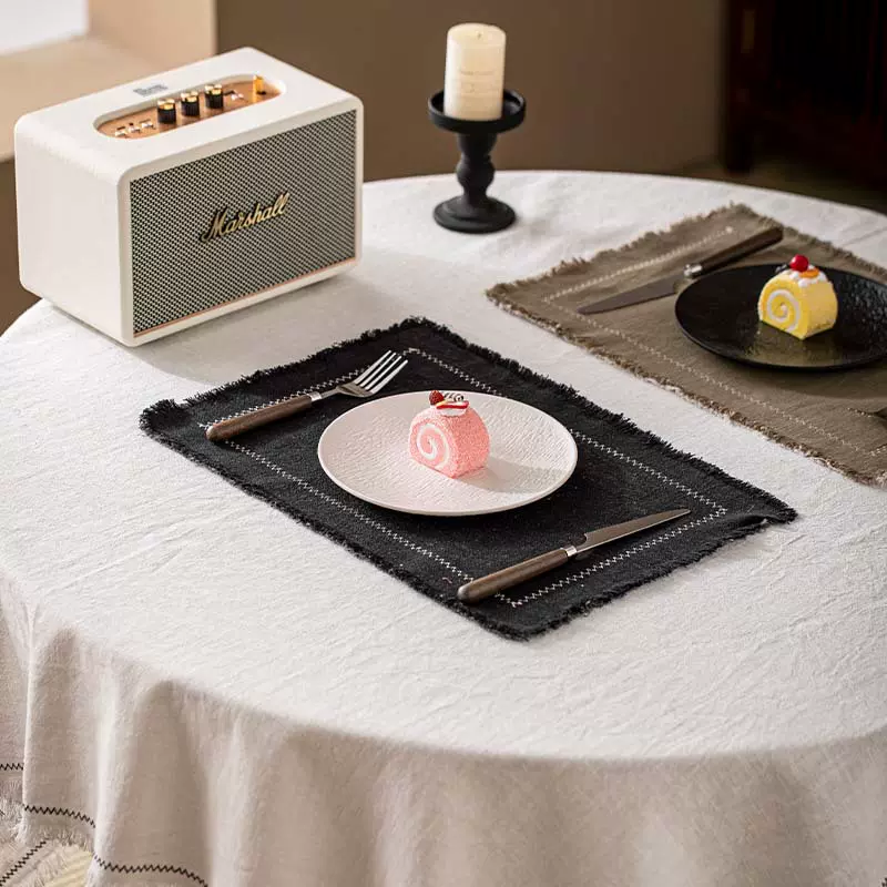餐垫布苎麻隔热垫轻奢厨房高级感餐桌垫咖啡垫西餐厅餐具装饰摆件