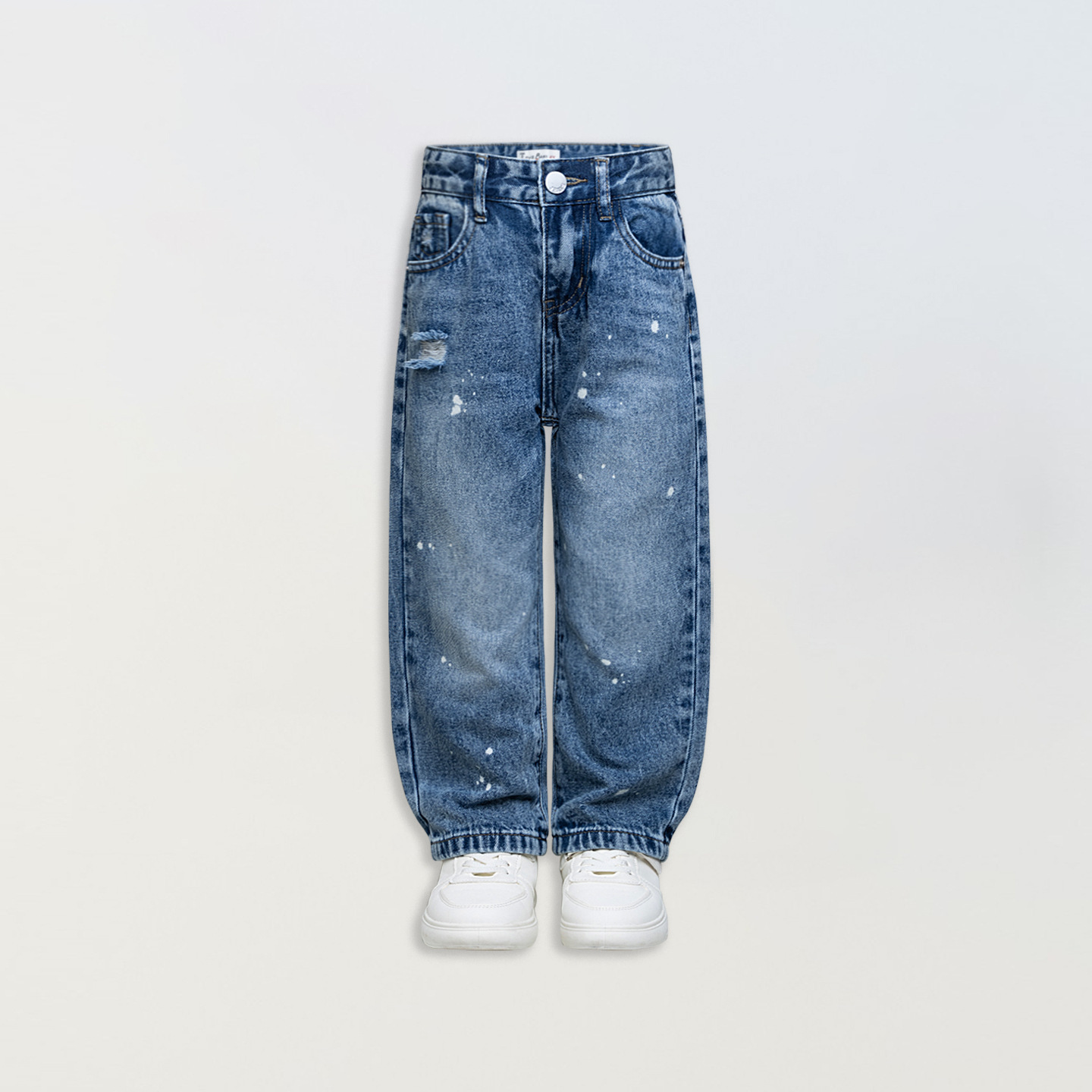 外贸童裤厂家四季款式儿童品质工艺洗水牛仔裤童装宽松阔腿裤批发