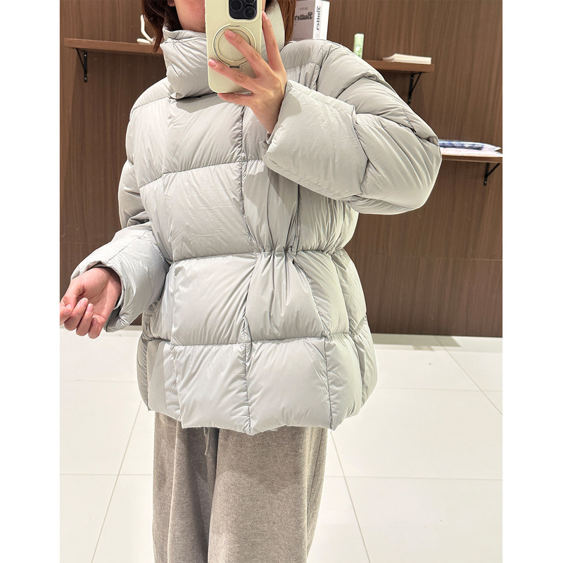 Jn*Y Stand Collar Mid-Length Waist-Cinched Puffer down Jacket for Women, Autumn and Winter Warm White Duck down Thickened Coat for Petite Figures Jn*Y Stand Collar Mid-Length Waist-Cinched Puffer down Jacket for Women, Autumn and Winter Warm White Duck down Thickened Coat for Petite Figures