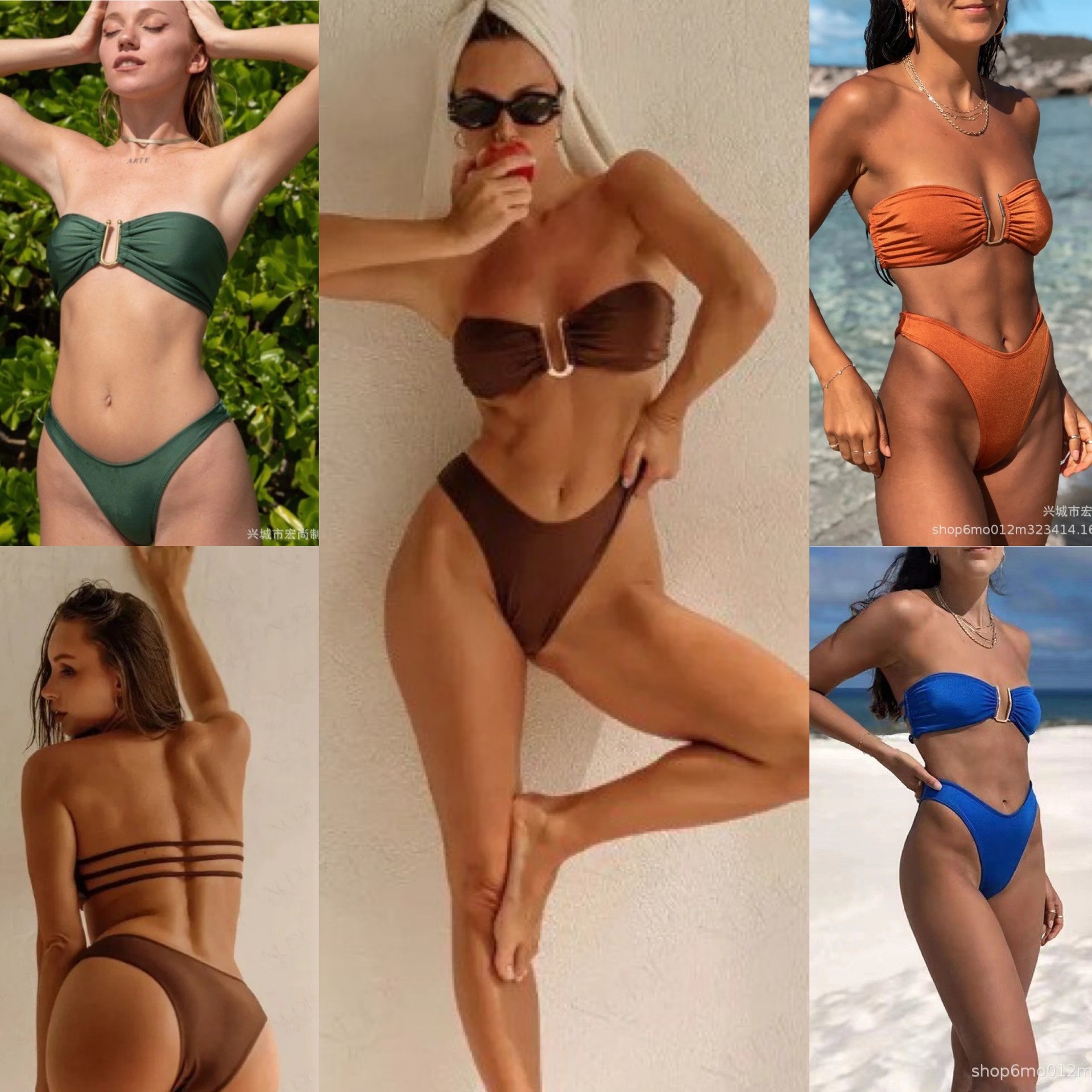 European and American Large Bust U-Shaped Push-Up Two-Piece Bikini 2026 Sexy Plus Size Swimwear High-End Designer Swimwear Bikini