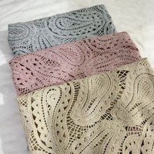 工厂直销！腰果水溶电脑绣花牛奶丝花边蕾丝刺绣服装辅料面料桌旗