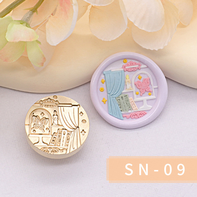 Original nuevo estilo fuego pintura sello serie interior cabeza regalo embalaje sobre cubierta cuento de hadas habitación casa caliente