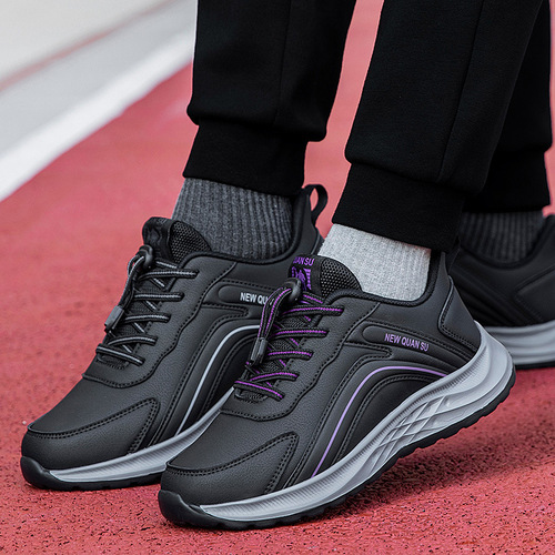 Cross-border elderly shoes for women in autumn and winter non-slip grandma and mother middle-aged and elderly comfortable sports walking soft-soled dad shoes leather surface