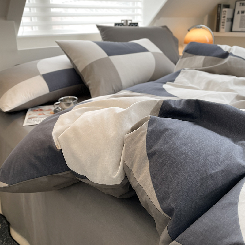 Nordic Style Cotton Bedding Set For Single Bed And Double Bed_voghion.com