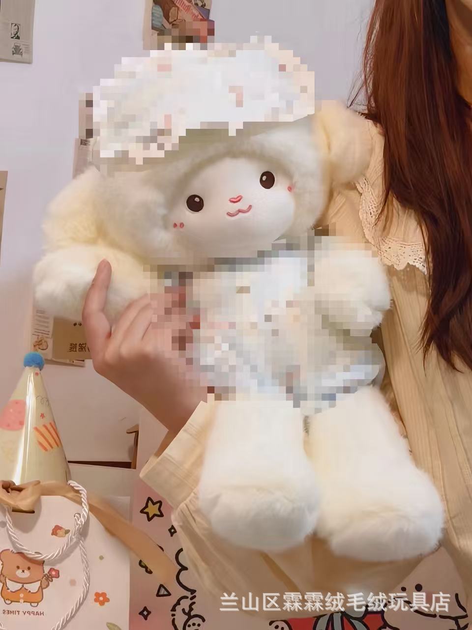Popular fluffy little sheep plush toy, running lamb doll, children's sleeping pillow, gift toy