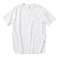 Тяжелые футболки 220 г быстрый сухой расчесывание хлопок японский t-shirt хлопок прилив мужской с короткими рукавами сплошной цвет летняя рубашка