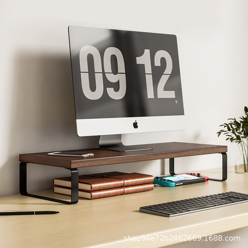 跨境现货台式显示器电脑增高架屏幕垫高托支架收纳笔记本抬高底座
