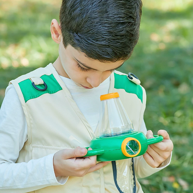 Фабрика в наличии Оптовая Двусторонняя коробка для наблюдения за насекомыми игрушка на открытом воздухе класс наука и образование экспериментальное оборудование детская Лупа