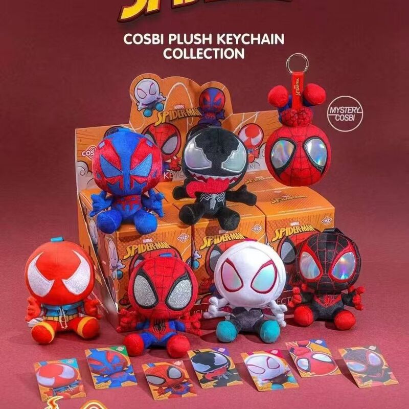 Cross-Border Popular New Product Hottoys Spider-Man Cosbi Plush Pendant Blind Box Marvel Venom Doll Figure Cross-Border Popular New Product Hottoys Spider-Man Cosbi Plush Pendant Blind Box Marvel Venom Doll Figure