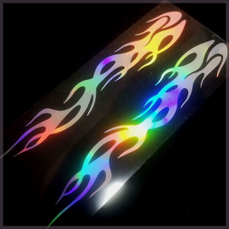 Symphony Flame Stickers Cross-Border Colorful Cool Fire Strips Car Stickers Motorcycle Stickers Electric Car Foreign Trade Car Stickers