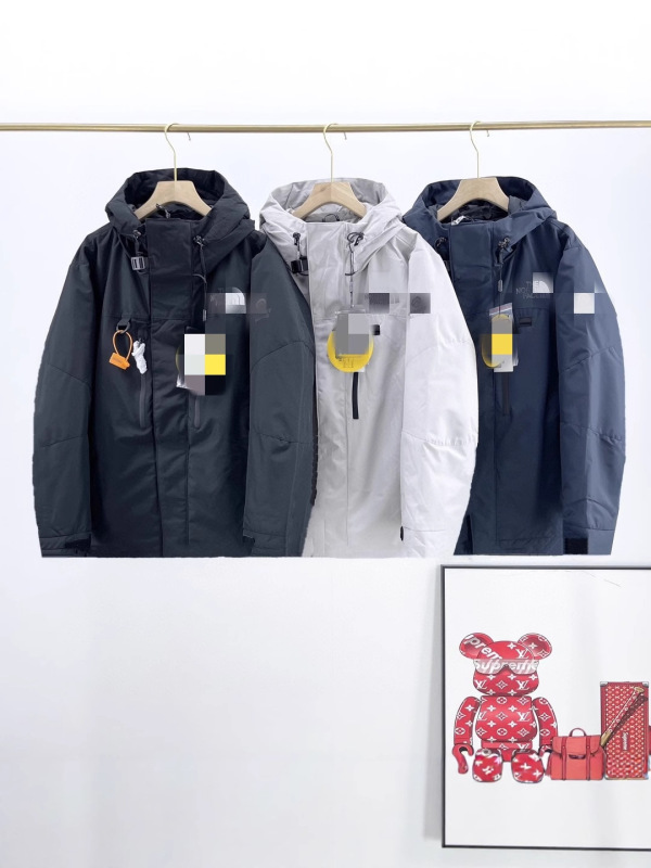 喜马拉雅同款三合一派克服刺绣多口袋高版本连帽情侣羽绒服冲锋衣|undefined