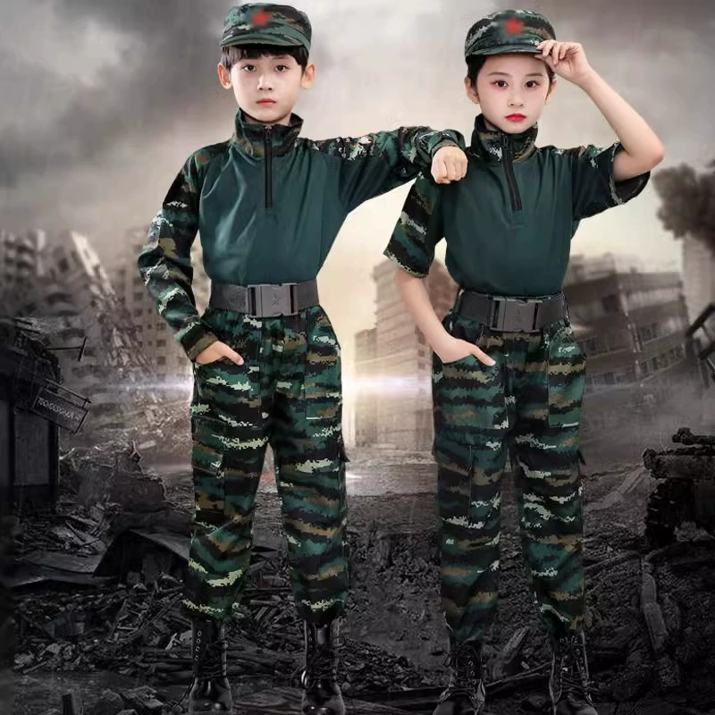 Новый камуфляжный костюм костюм для детей-лягушек тренировочный костюм с длинными короткими рукавами