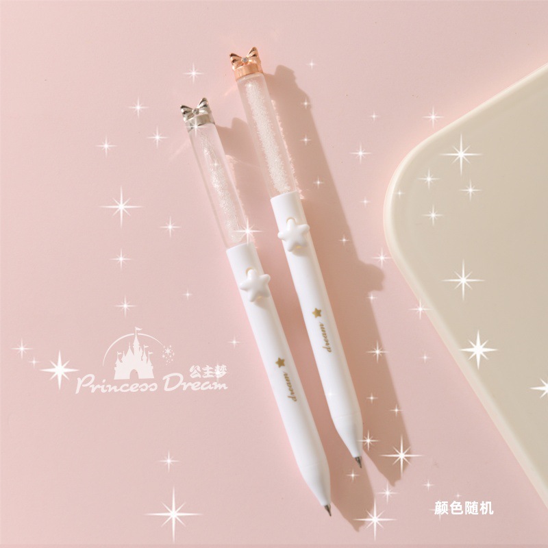 创意蝴蝶结侧按动中性笔公主梦气泡纹ins风学生顺滑刷题笔签字笔|undefined