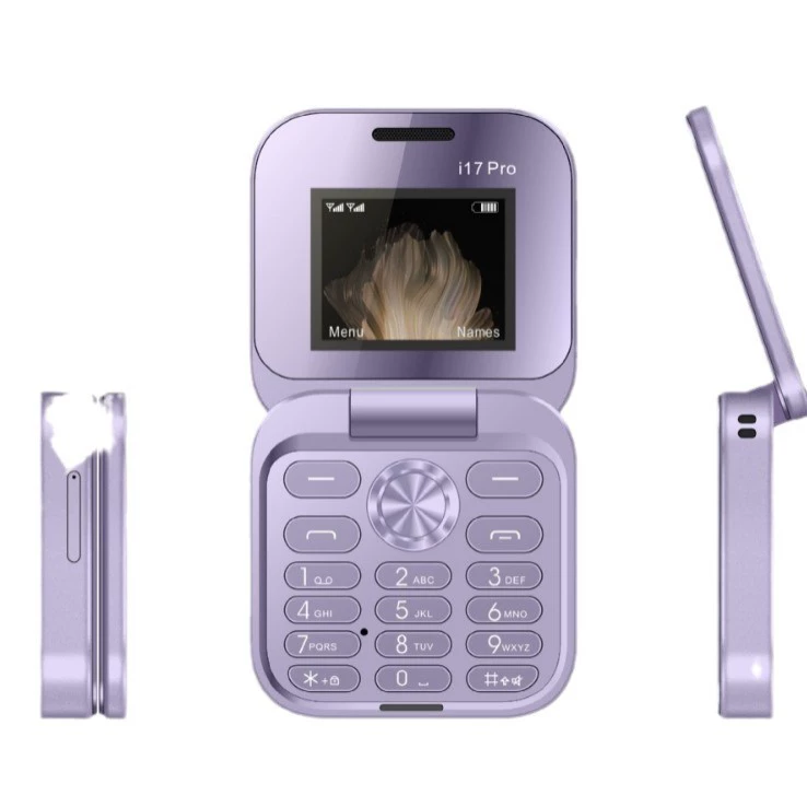 Складной мобильник i17 Pro, компактный раскладной телефон для пожилых, 64/128 ГБ, несколько цветов