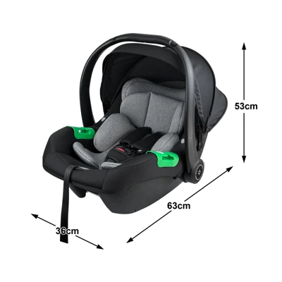 Baby Carrier I-Size Certified Kids Safety Seat Car Newborn Baby Sleeping Basket Car Portable (Car child safety seat) - black-color-can-be-customized