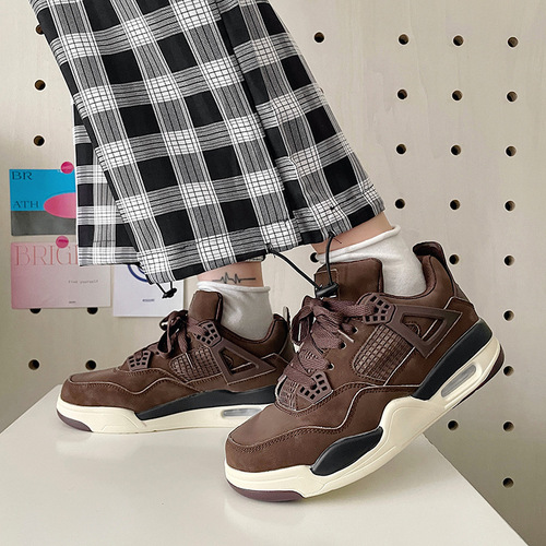  Men's Shoes Autumn and Winter New Breathable Air Cushion Running Shoes Couples Training Basketball Trendy Shoes Putian Casual Sports Shoes for Women