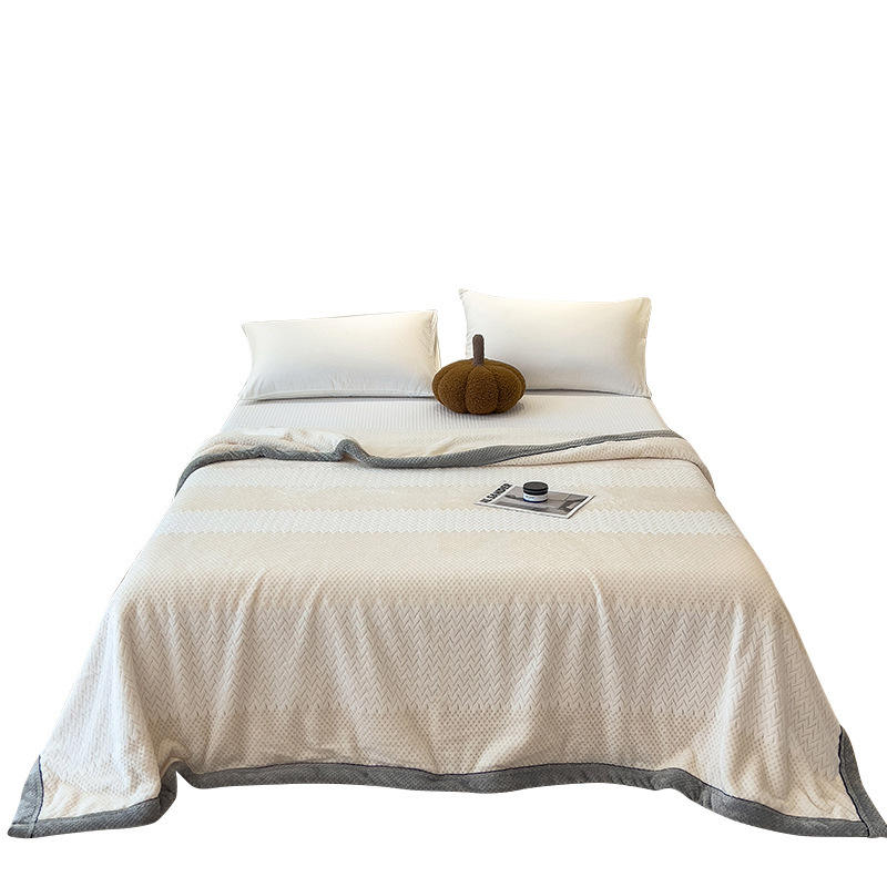 Invierno de leche gruesa manta de lana de coral sábanas de cama pequeña manta de oficina siesta manta de sofá doble