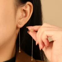 Корейские модные матовые серьги в виде снежинок, длинные серьги с кисточками, не теряют и не запутываются волосы, не снимая их во время сна.