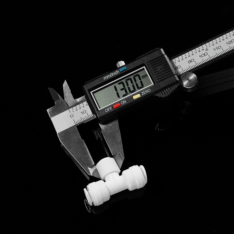 Purificador de agua de tipo T máquina de agua pura máquina de ro Medio 2 puntos dientes exteriores 2 lados 2 puntos tubo rápido tee conjunta accesorios universales