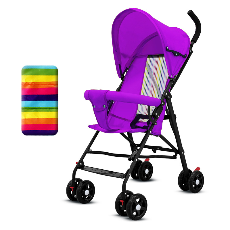 Cochecito de bebé puede sentarse y acostarse bebé ligero plegable simple súper niños pequeños deslizamiento bebé paraguas portátil coche mano empuje verano