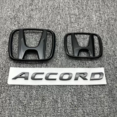 Steering Wheel Logo, Accord Lettering, Tail – Car logo - 10th-generation-accord-front-and-rear-emblem-lettering-badge-three-piece-set