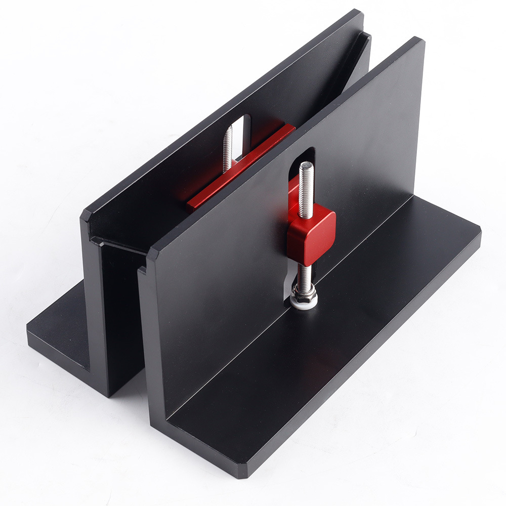 Cross-border red and black woodworking right-angle spline jig for slotting dovetail joints, frame and drawer mortise saw table and trimming machine