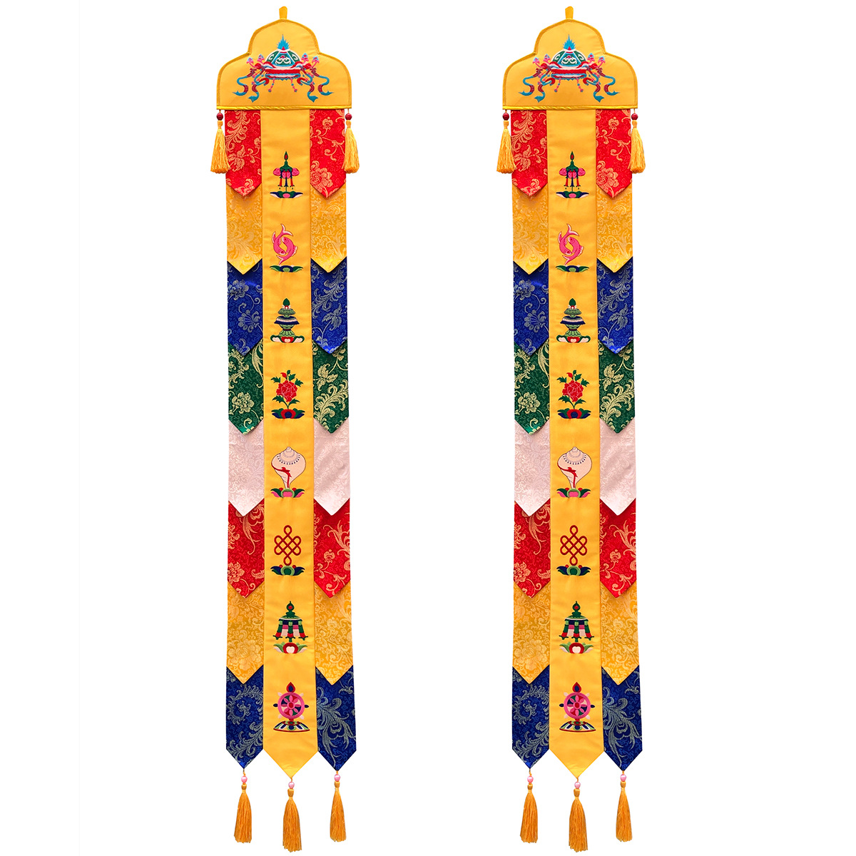 佛具法器佛堂佛龛供具香炉布艺装饰绣品幢幡挂幡帷幔八吉祥彩幡
