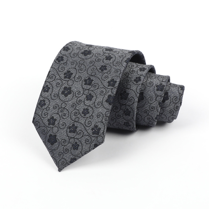 Corbata de hombre jacquard bordado 8CM poliéster seda corbata tejida hombre sentido superior l corbata logo diseño y producción