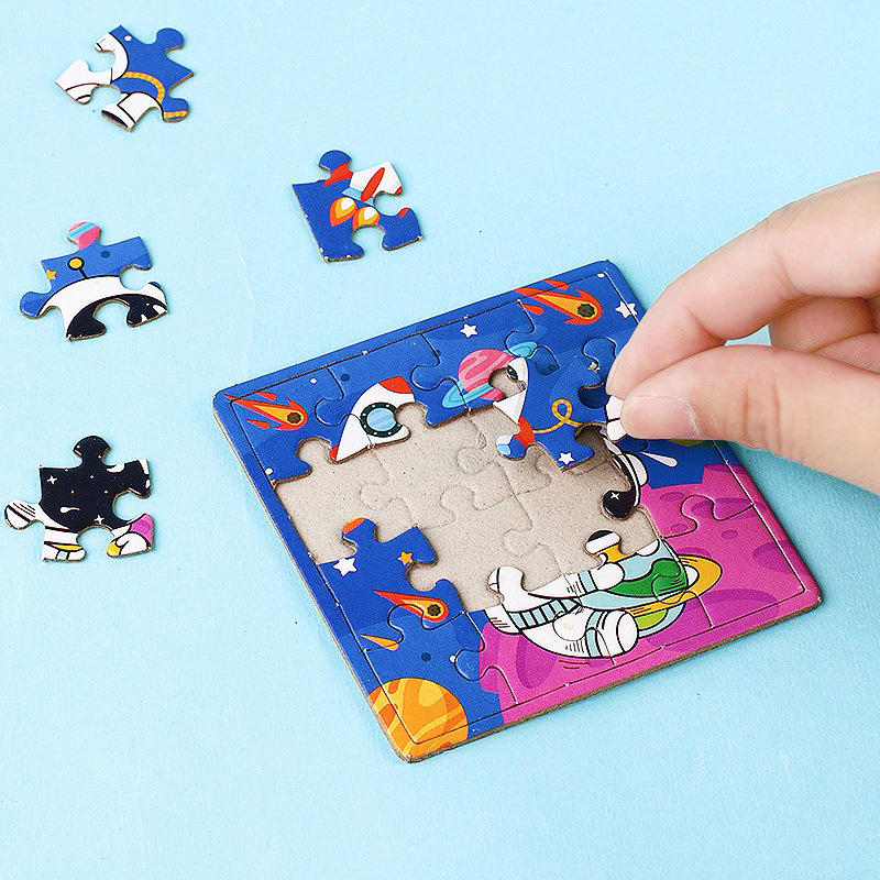 Puzzle de astronauta pequeño puzzle de papel infantil infantil puzzle infantil infantil juguete puzzle regalo creativo