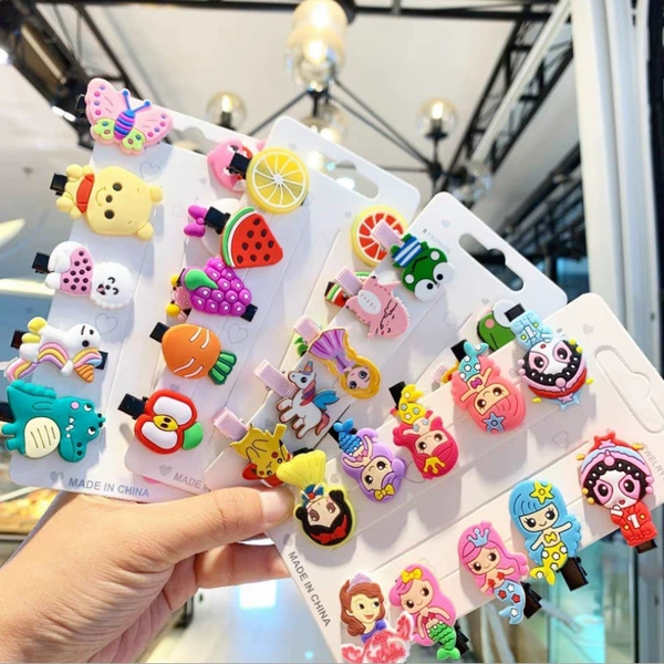 Lemon yellow cartoon hairgrip, 20 pieces