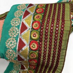 廠家直銷復古傣族繡花 拼接亮片特種刺繡花邊 民族風鞋材服裝輔料