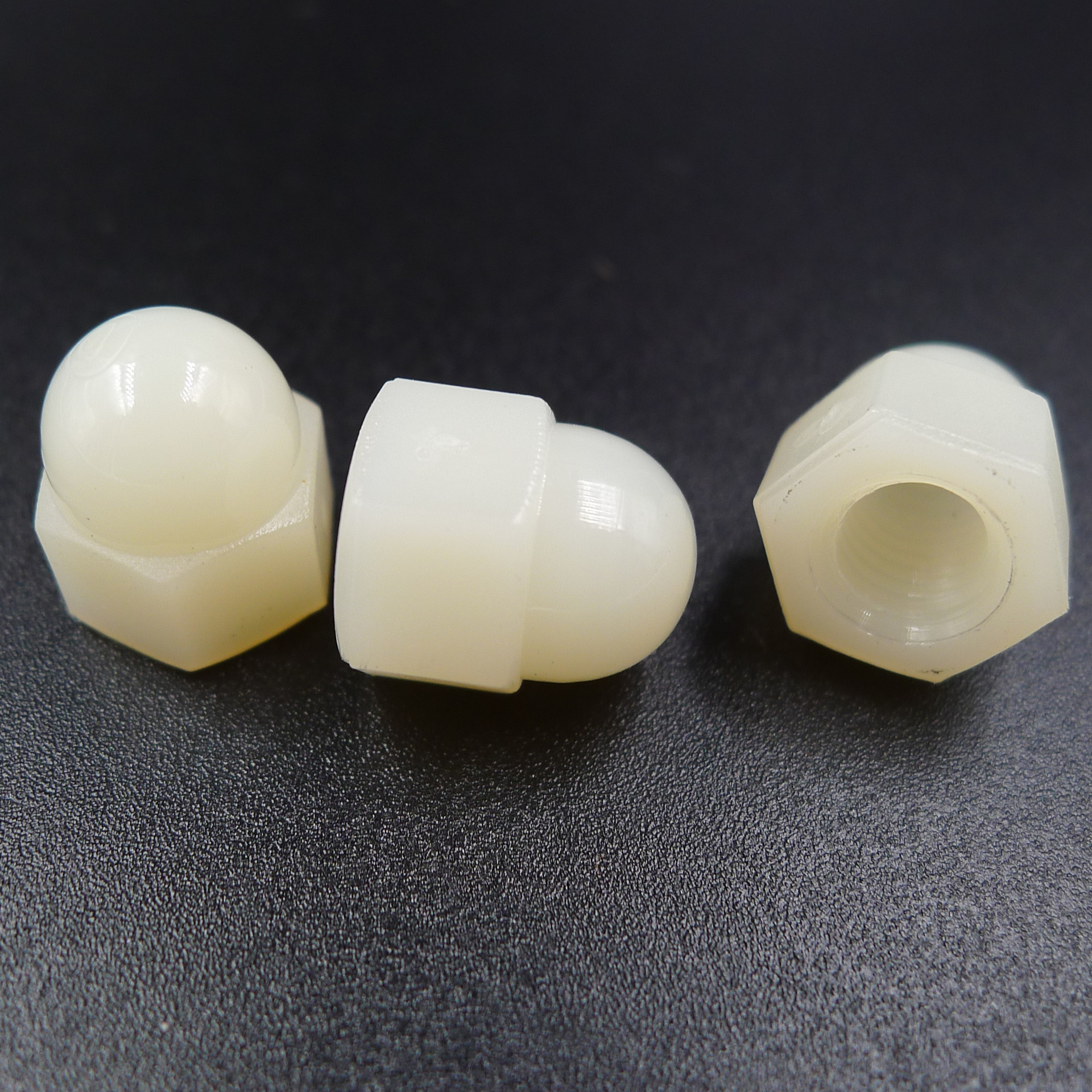 尼龙盖型螺母螺帽 塑料盖形装饰螺母 黑色白色 M3M4M5M6M8M10M12