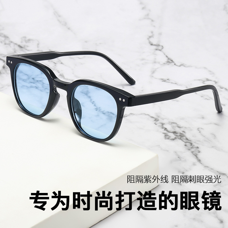 New Trendy Marine Film Rice Nail Sunglasses for Women Cross-Border Color Sunglasses for Men European and American Retro Square Frame Sunglasses New Trendy Marine Film Rice Nail Sunglasses for Women Cross-Border Color Sunglasses for Men European and American Retro Square Frame Sunglasses