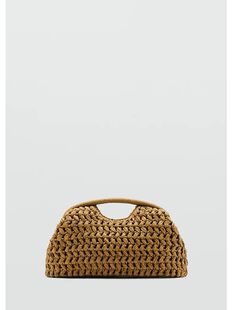 Knitted handmade bag, shoulder bag, beach straw one-shoulder bag on chain