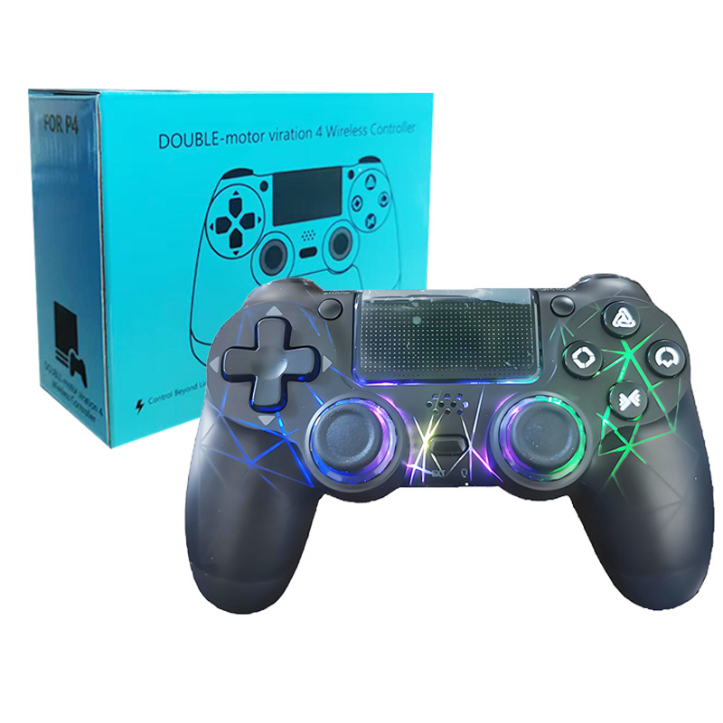 Control inalámbrico para consola de juegos P4, Bluetooth, vibración de doble motor, con simulación de seis ejes, control inalámbrico para juegos P4